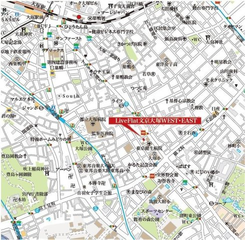 Ｌａ Ｄｏｕｃｅｕｒ文京大塚WESTの地図