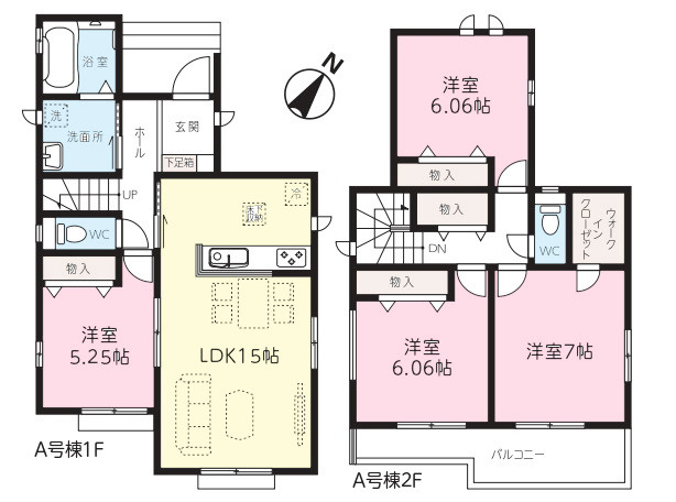 新築一戸建て　ふじみ野市大井中央３丁目の間取り|4LDKの間取