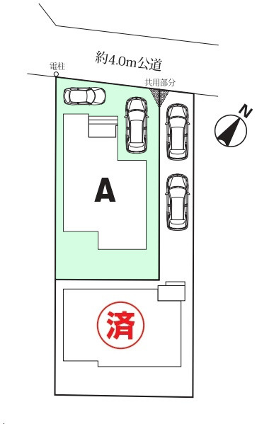 新築一戸建て　ふじみ野市大井中央３丁目の区画図|カースペース2台分(車種によります)