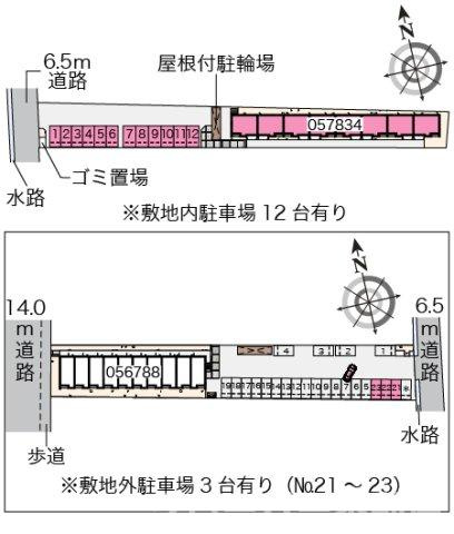 クレイノ茂木２の区画図
