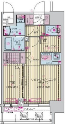 プレサンス塚本イノリアの間取り