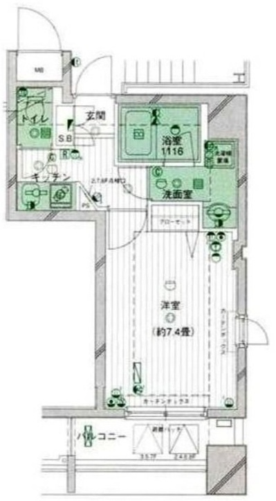 パークウェル京橋の間取り|間取りです。