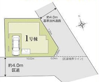 練馬区東大泉7丁目　新築一戸建　西武池袋線　保谷の区画図