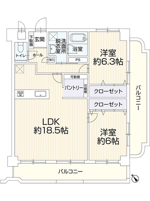 三旺マンション東岡崎の間取り