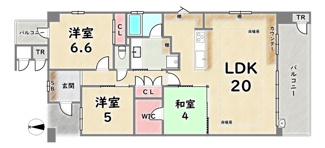 【間取り】 | はなみずきコート嵐山松尾Ⅱ番館