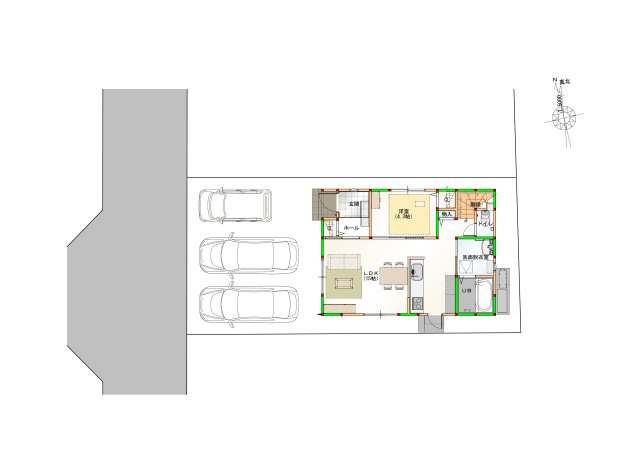 ☆選べる家具プレゼント☆来住町②　4LDKの区画図