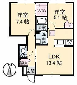 シャーメゾンONO A棟の間取り
