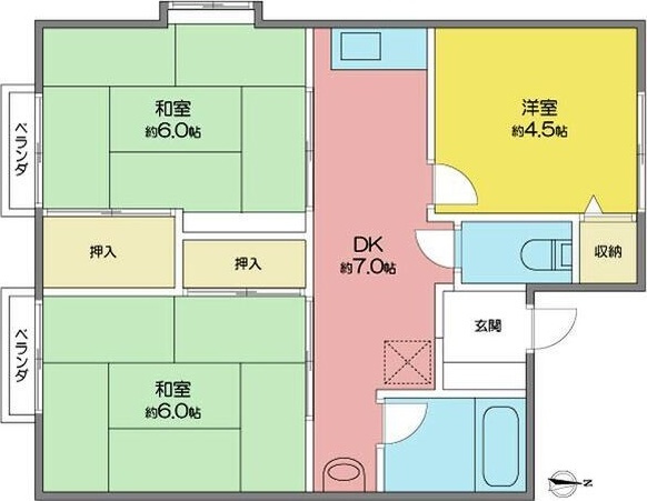 シティハイムの間取り