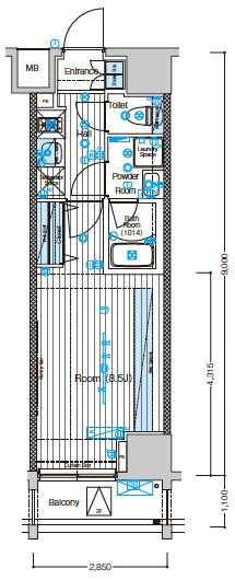 ブライズ方南町の間取り