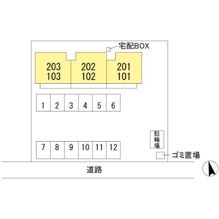 ガーデンコート・アヤの区画図