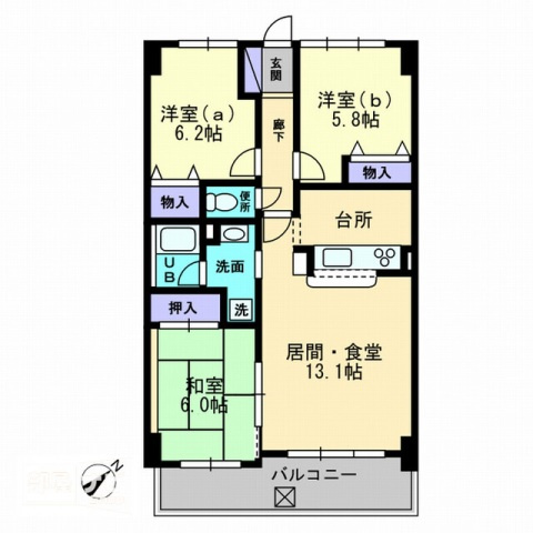 ＳＱｕａｒｅ今里の間取り|間取図