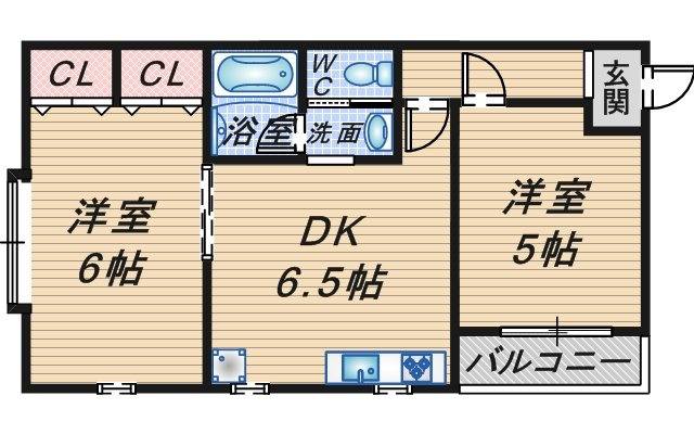 フェローハイツの間取り