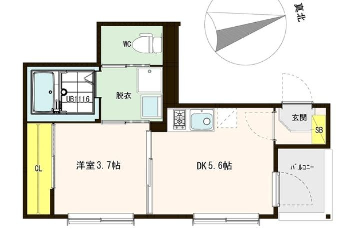 ハーモニーテラス墨染の間取り