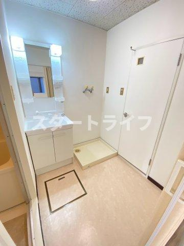 大阪市東淀川区下新庄１丁目の賃貸マンションの洗面所