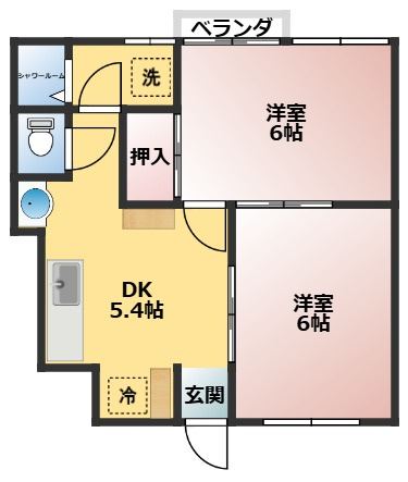 コーポそらの間取り