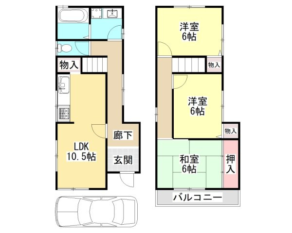 小槻町戸建の間取り
