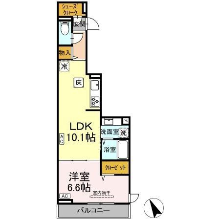 D Paina 中野島ⅢAの間取り