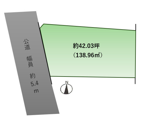 所沢市所沢新町売地の土地図