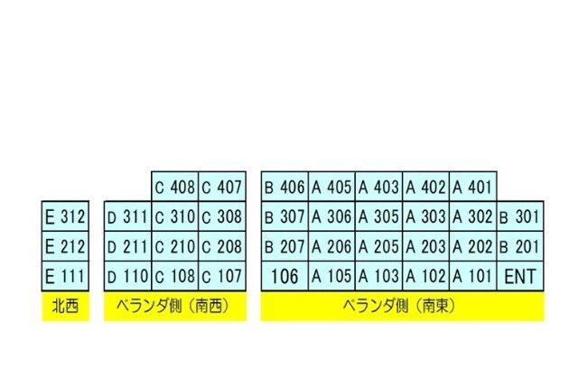 ローズマンションＡ３１番館(A-031)の区画図