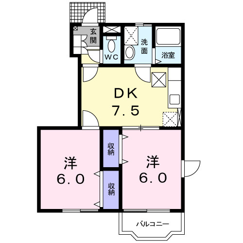グレースアゼリアＢの間取り