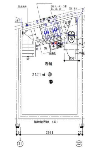 中央区新富１丁目の店舗事務所の間取り
