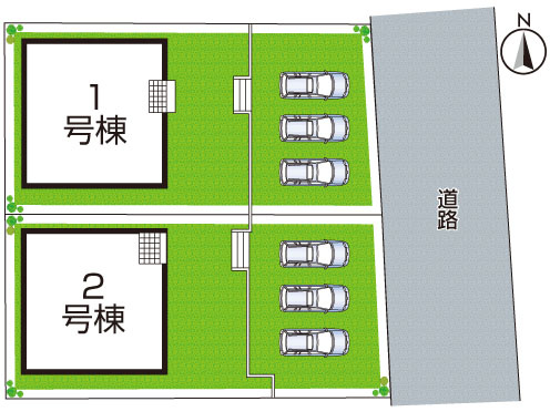 ●24(土)25(日)現地説明会！　北葛飾郡広陵町三吉　第9期　新築一戸建ての区画図|全2区画