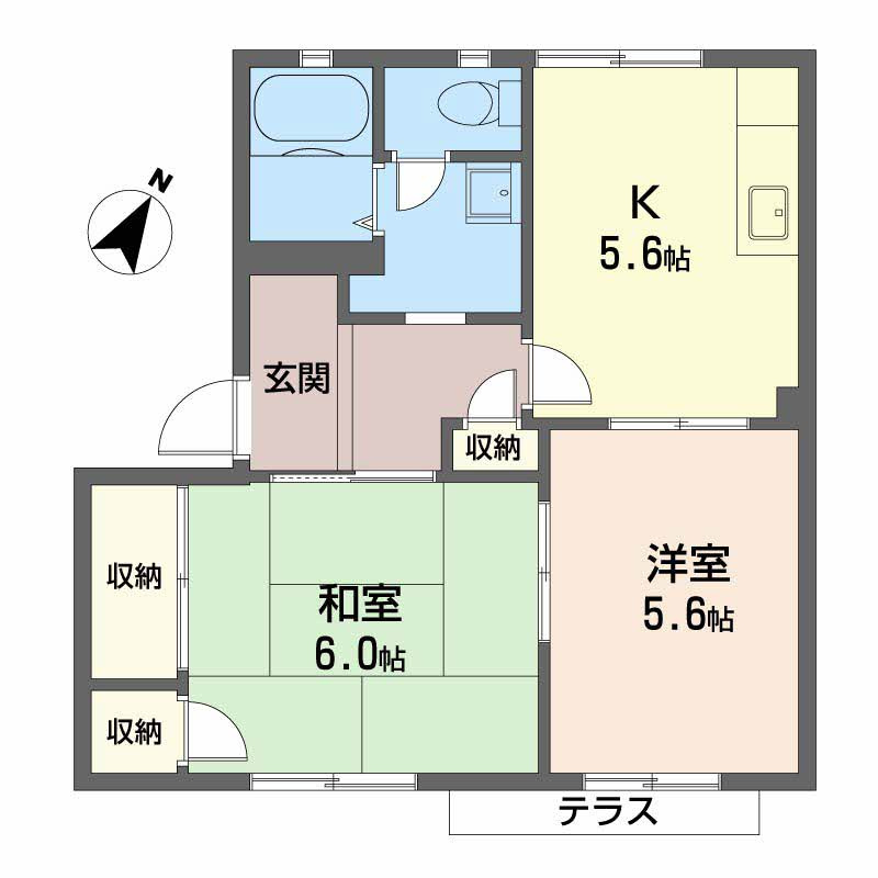 坂の久保ハイツE棟の間取り