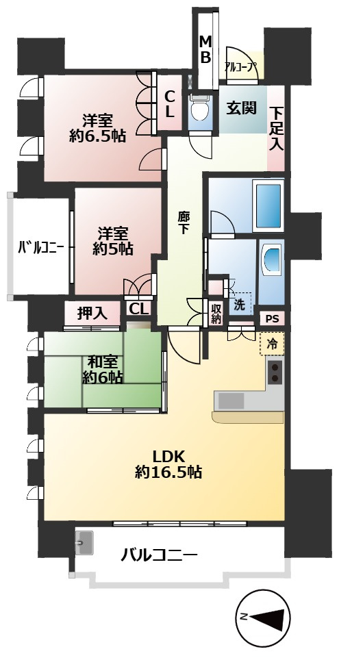 【間取り】の画像