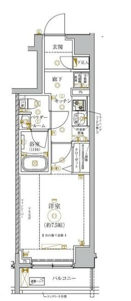 ガリシア錦糸町Ⅳの間取り