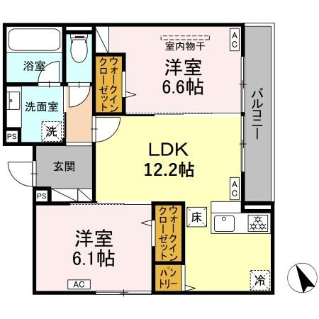 D Paina 中野島ⅢAの間取り
