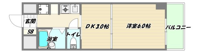 大阪市淀川区十三元今里２丁目の賃貸マンションの間取り