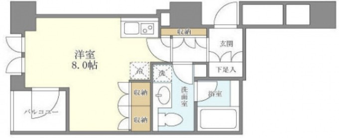 シティハウス東京新橋の間取り|間取りです。