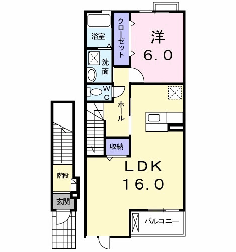 【間取り】 | サンライトヒルズA