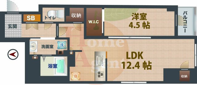 【間取り】 | Augusta　Residence新中野 | 1LDKのお部屋です。