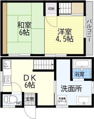 MKハイツ(東難波町)の間取り