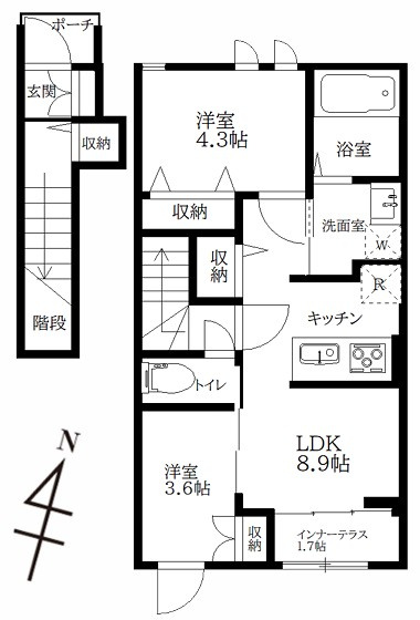 パティオス昭島の間取り