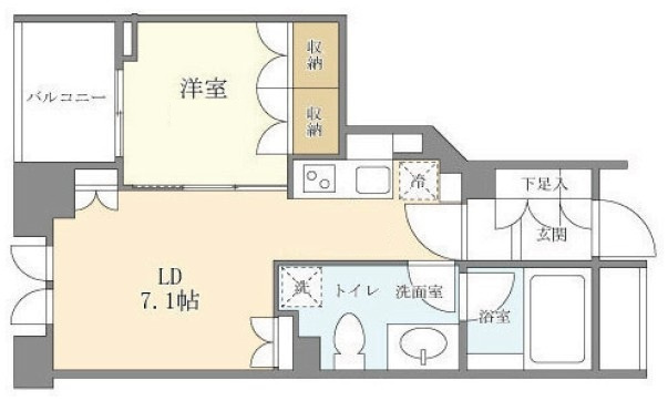 シティハウス東京新橋の間取り|間取りです。