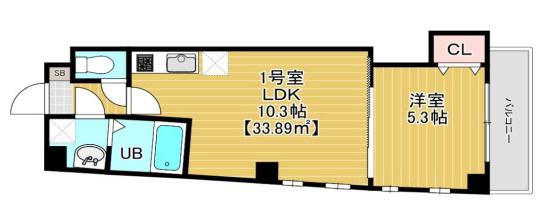 ＴＨＥ　ＣＥＮＴＲＡＬ　ＨＯＮＣＨＩＢＡ　の間取り