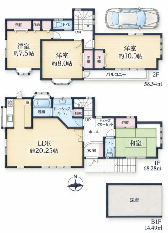 【間取り】 | 杉並区清水3丁目　中古戸建　全1棟