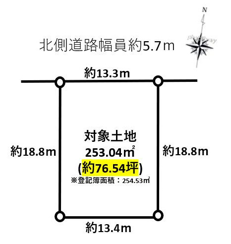 知多郡阿久比町 大字卯坂字向山下　売り土地の土地図