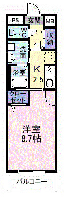 アロースⅡの間取り