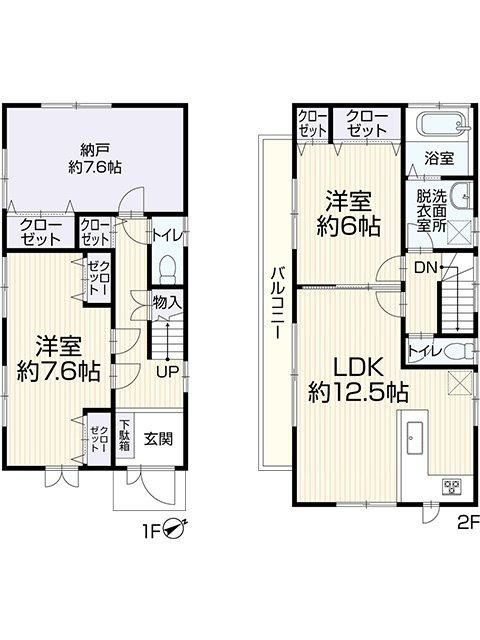 茅ヶ崎市茅ヶ崎　中古戸建の間取り