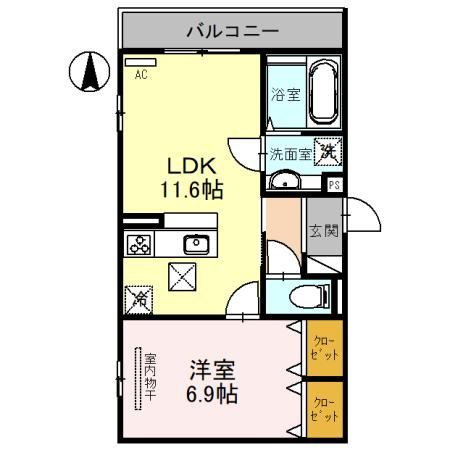 D-room武庫之荘の間取り