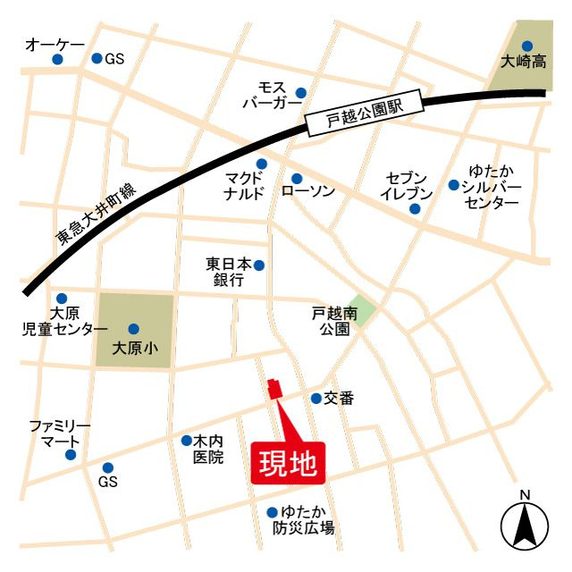 Liace vale 戸越の地図