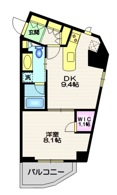 ベルティス渋谷の間取り|★角部屋２面採光★