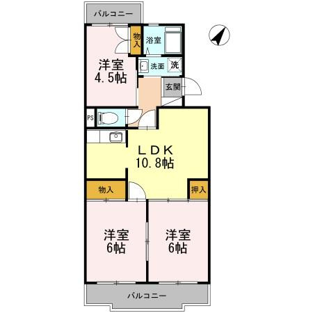 コンフォート鵠沼Ⅰの間取り