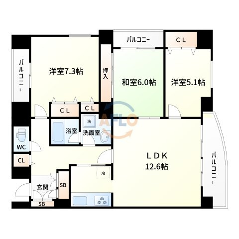 グランツ新大阪の間取り|間取り