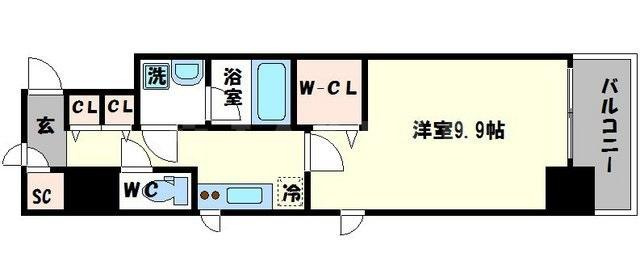 セイル淀屋橋　開平小学校区の間取り|セイル淀屋橋　間取り