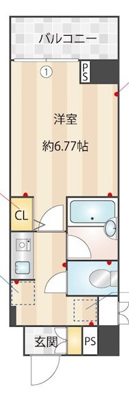 ニューガイアリルーム芝№27 の間取り|間取りです。