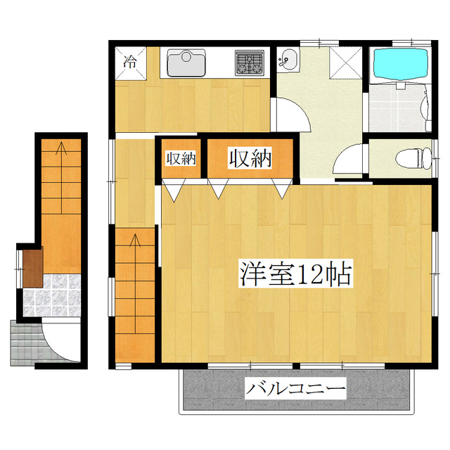 プルミエ・エタージュの間取り|南向きの角部屋です♪